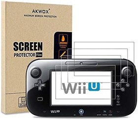 Resim AKWOX (4'lü paket) Nintendo Wii U Gamepad için Ekran Koruyucu, Ultra Şeffaf HD Ekran Koruyucu Filtresi, Nintendo Wii U Gamepad için Kabarcık ve Parmak İzi Önleyici 