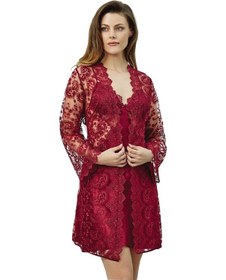 Resim Jeremi 613 Gecelik Sabahlık Dantelli Saten 6'Lı Set Çeyiz Takım 