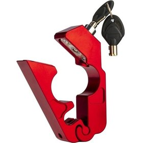 Resim Kırmızı Alüminyum Motosiklet Kolu Kavrama Güvenlik Kilidi Gidon Fren Kolu Kilidi Yurt Dışından A 