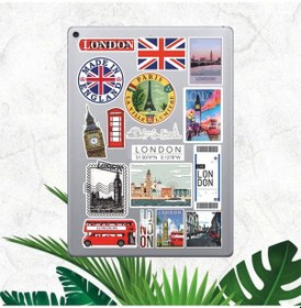Resim Londra Sticker Seti Laptop Ajanda Pc Tablet Telefon Defter Etiket Bullet Journal Diğer 