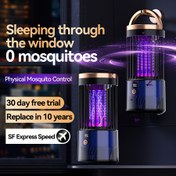 Resim Yüksek Kaliteli Sinek Lambası Fototaksi İlkesi ile, 1200mAh Lityum Pil, Gerçek Zamanlı LED Ekranı, USB Şarj Edilebilir, ABS Reçine Gövde, Ev ve Dış Mekan Kullanımı için Etkili Sinek Yok Etme 
