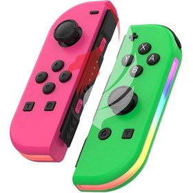 Resim Genel Markalar Switch Oled Lite Uyumlu Rgb Işıklı Titreşimli Uzun Şarjlı Joy-con 