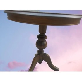 Resim Bengi Ticaret Fiskos Baba Ayak Model Parlak Ihlamur Ağacı Ayak Parlak Ceviz Mermer Mdf Tabla Kutuda Sevk El Yapım 