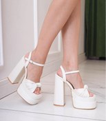 Resim Gelinlik Ayakkabıcım 16 CM DÜĞÜM MODEL ÇİFT PLATFORM KOŞMA GARANTİLİ 