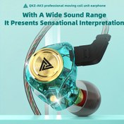 Resim 1 adet QKZ AK3 Şeffaf Dinamik Reçine Kulak İçi Kulaklık - 3,5 mm Kablolu DJ Monitör Kulaklıklar Mikrofonlu, Hi-Fi Stereo, Ağır Bas, Spor/Oyun/Spor Kulaklığı, Plastik, Su Geçirmez Değil, Gürültü Yalıtımlı, Düğme Kontrolü, Çağrı Kontrolü, Dolaşmayan Kablo, Telefonlarla Uyumlu, Yetişkin, Yarı Açık Kulak Yastığı, Kapasitif Mikrofon, Şarj Edilemeyen 