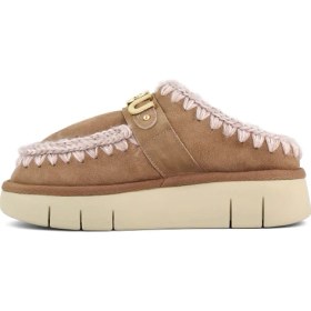 Resim Kadın Terlik/ Panduf ( Ev ) MU.FW531001A Pkbro Mou Bounce Clog Metal Logo Beige Suede 