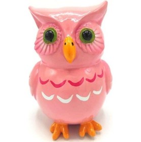 Resim Polyester Kumbara Baykuş Pembe 