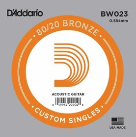 Resim D'addario Acoustic Guitar 80/20 Bronze Single .023 - Bw023 Akusti 