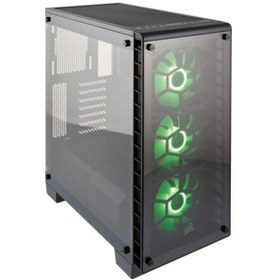 Resim Corsair Crystal 460X Rgb Fanlı Tempered Glass Pencereli Atx Kasa 
