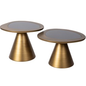 Resim Pelican Brass Ahşap 2'li Orta Sehpa 