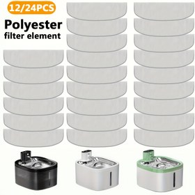 Resim 12/24 adet EARMONG Otomatik Kedi Su Dağıtıcısı Filtre Kartuşları - 3 Renk (Siyah/Beyaz/Yeşil) ile 8.89cm & 6.35cm Delikler, Suyu Yumuşatır ve Debris'i Çıkarır, İçme Alışkanlıklarını İyileştirir, Pet Hydration için Pil Gerektirmez, Kedi Su Dağıtıcısı, Pet Hydration Aksesuarı, Modern Pet Aksesuarı, Dayanıklı Pet Aksesuarı, Pil Gerektirmez 
