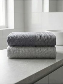 Resim %100 Pamuk 2’li 100x150 cm Büyük Banyo Havlusu Seti – Yumuşak, Emici, Dayanıklı Premium Kalite 