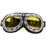 Resim Retro Motosiklet Gözlükleri Gözlükler Motosiklet Pilotu Steampunk Vintage Atv Biker Scooter Cruiser Jet Kask Bisiklet Kayak Güneş Gözlüğümodel 3 