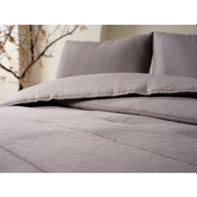 Resim Cloudy Çift Kişilik Yorgan Seti - Koyu Gri 