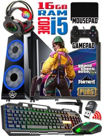 Resim WARBOX Akura I5 Turbo:3.40ghz 16gb Ram 240gb Ssd 250gb Hdd R7 240-4gb E.kartı 22" Monitör Gaming Pc 