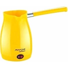 Resim Awox Caffeen Sarı Elektrikli Cezve Türk Kahvesi Makinesi Plastik Çift Ağız 0.4lt - 5 Fincan 1000W (5282) 
