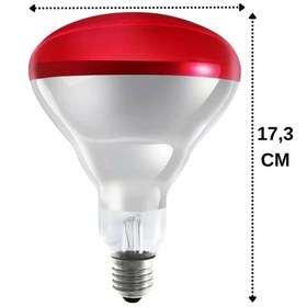 Resim 1 Adet Philips 250w Kızılötesi İnfrared Isıtıcılı Hayvan Isıtma Ve Fizik Lambası Kırmızı Işık E27 Kalın Duy 