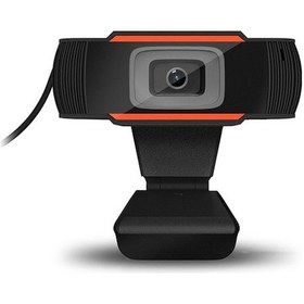 Resim Usb 2.0 Web Kamerası 1280x720p Hd, Dahili Mikrofon, Plug & Play, Turuncu-siyah Rengi 