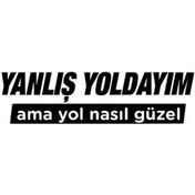 Resim Yanlışyoldayımamayolnasıgüzel Sticker Oto-motor-laptop-duvar-dekor 20 X 6 Cm 