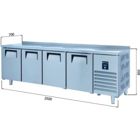 Resim Galleyz Tezgah Tip Dondurucu - 4 Kapılı - 250X70X85 cm 