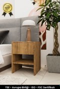 Resim B3 Concept Modern Özel Tasarım Tek Çekmeceli Yatak Yanı Komodin Barok 