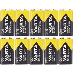 Resim Varta Heavy Duty 9V Çinko Karbon Alkalin Pil 10'lu 