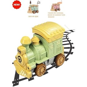 Resim Oyuncak Ses Ve Işıklı Bas Bırak Ve Sürtmeli Tren Lokomotifi, Oyuncak Tren, Toy Train 