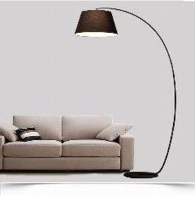 Resim Riolight Retro Hareketli Kumaş Başlık Metal Gövde Lambader 
