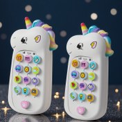 Resim 1 Adet Etkileşimli ve Öğretici Bebek Müzik Telefonu: Hava Durumu, 10+ Ses Etkisi, Hayvanlar, 2 Modlu (Pembe/Mavi) 2 Çeşit Renk İmkanı 