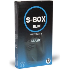 Resim S-BOX Blue Kayganlaştırıcılı Klasik 12li Prezervatif 