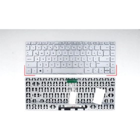 Resim Hp 14-Bs000, 14-Bs100, 14-Bs500 Uyumlu Laptop Klavyesi Silver 