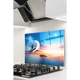 Resim Cam Ocak Arkası Koruyucu Ankastre Arkası Koruyucu | Yunuslar 