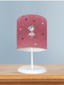 Resim Mekta Home Bebek Ve Çocuk Odası Yıldızlı Prenses Desenli Abajur 