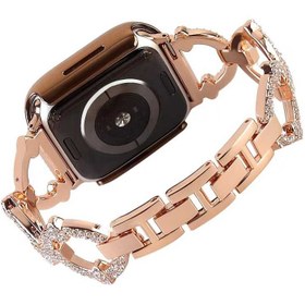Resim Apple Watch 42mm KRD-57 Metal Kordon - Rose Gold 