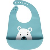 Resim Sevi Bebe Silikon Mama Önlüğü Turkuaz 