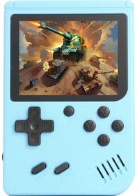 Resim Retro Mini El Video Oyun Konsolu 8-bit 3.0 Inç Renkli Lcd Ekran Dahili 500 Oyun Blue 