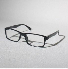 Resim Chuangyinshop 1 Adet Boho Tarzı Siyah Dikdörtgen Kalın Çerçeve Gözlük Açık Füme 