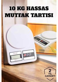 Resim Mey İthalat Net Lcd Ekran Ve Otomatik Kapanma Özelliği İle Uzun Ömürlü Dijital Mutfak Tartısı Beyaz 