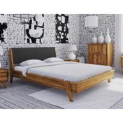 Resim zerkaconcept Şehzade Ithal Ladin Masif Ahşap Başlıklı Karyola 160*200 