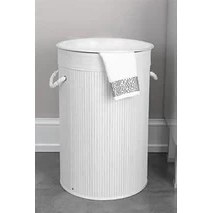 Resim El Yapımı Hasır Katlanır Çamaşır Sepeti Yuvarlak 55 Litre (35CM*35CM*61CM), Doğal Malzemede 