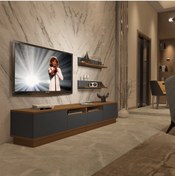 Resim Decoraktiv Trendstyle 220rs Mdf Tv Ünitesi Tv Sehpası - Ceviz - Antrasit 