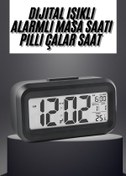 Resim AyrStore Gece Dijital Masa Saati Dijital Alarmlı Led Ekran Pilli Çalar Saat 