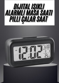 Resim AyrStore Gece Dijital Masa Saati Dijital Alarmlı Led Ekran Pilli Çalar Saat 