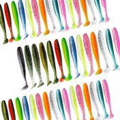 Resim 50 adet Yumuşak Balıkçılık Yemleri - Paddle Tail Aksiyonlu, Gerçekçi Yüzme Hareketi, Tatlı ve Tuzlu Su Uyumlu, Çok Renkli (Kırmızı, Yeşil, Mavi, Pembe, Turuncu, Sarı, Mor, Siyah, Beyaz) - Levrek, Alabalık, Somon, Kırmızı Balık için İdeal - Kolay Saklama için Çanta Paketi - Paskalya, Sevgililer Günü, Şükran Günü, Bağımsızlık Günü, Ramazan Balıkçılık Gezileri için Mükemmel, Benekli Desenli Yem, Esnek Yem, Yapay Yem, Levrek Balıkçıları 