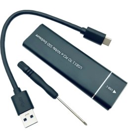 Resim Alfais 4766 USB 3.1 Type C To Pci-E Express Nvme SSD M.2 M-Key Hard Disk Kutusu 