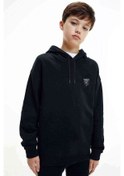 Resim Metallica Heavy Metal Logo Göğüs Baskılı Unisex Çocuk Sweatshirt (528680573) Siyah 