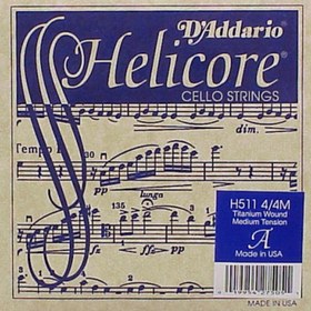 Resim D'Addario H511 Helicore 4/4 Tek Çello Teli (La) 