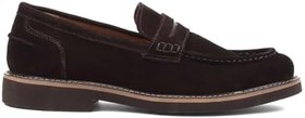 Resim Erkek Kahverengi Süet Deri Loafer 