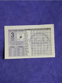 Resim 3 Eylül 2002 Takvim Yaprağı - Nostalji Koleksiyonluk Takvim Yaprağı A 