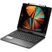 Resim Ipad Pro 12.9 (2020) Kılıf Magic Dönen Klavyeli Tablet Kılıf - Siyah 
